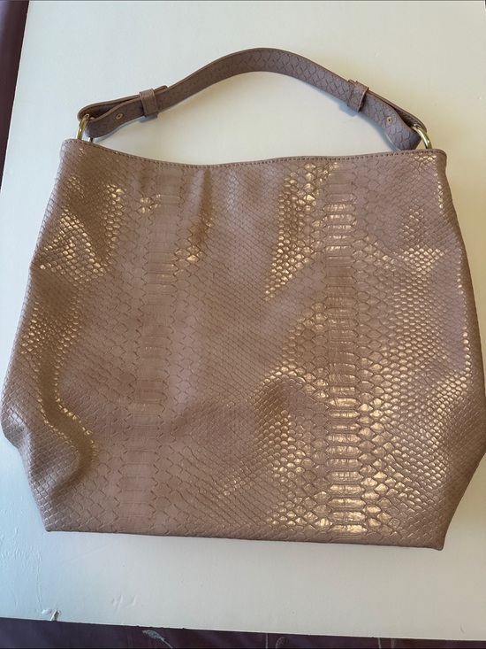 Lulu Dharma Handbags - Light pink Snake-Print Shoulder Bag with Single Strap